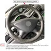 Black PU Faux Leather Steering Wheel Cover for Xsara Picasso 2001-2010 Berlingo 2003-2008 C5 2001-2006 Partner