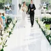 Bröllopsdekoration Centerpieces Mirror Carpet Aisle Runner Vitguld Silver Double Side Design Party T Station Carpets 20m Roll