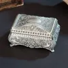 Jewelry Pouches Bags Vintage Trinket Box Rectangle Metallic Floral Small Gift Storage P9YF202k