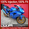 KAWASAKI ZX900의 ZX9R 98 99 00 01 900CC 48HM17 광택 블루 ZX9R ZX 9 R ZX900C ZX 9R 1998 1999 2000 2001 페어링 키트 8Gifts 23Colors