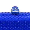 Boutique De FGG Royal Blue s Clutch Feminina Bolsas de Noite Bolsa de Noiva para Festa de Casamento Bolsa de Cristal Corrente Bolsa de Ombro 210823