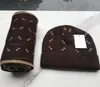 Imitation Beanies Scarfs combo Kvinnor Män Vinter Hattdesigner Halsdukar Stickad Warm Bonnet Keps Dammössor