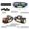 Waterproof LED head lamps COB work light 2 mode with magnet headlight built-in 18650 battery suit for fishing, camping, etc