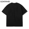 Tees Shirts Hip Hop Sea Landscape Short Sleeve Tshirts Streetwear Harajuku Fashion Casual Cotton T-Shirts Loose Tops 210602