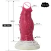 NXY Dildos Anal Toys New Prison Fire Color Liquid Silicone Penis Simulation Special Shaped Plug False Female Interest Suction Cup Masturbator 0225