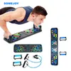 Multifunction Push Up Stands Rack Board With Resistance Ropes Body Building Fitness Exercise Tools Training Gym Exercise X0524