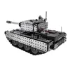 Big size 2 4G RC Tank DIY-montageset Roestvrij staal Afstandsbediening metaallegering Model tank Speelgoed militair voertuig voor kinderen cadeau W29059246