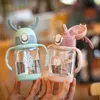 Baby Water Bottle 350ml Kids Children Cartoon Animal Drinking Products Feeding Drinkbeker School With Shoulder Strap