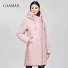 Gasman Dik Down Parka's Dames Winterjas Hooded Mode Merk Vrouwen Jas Vrouwelijke Kwaliteit Mid-Length Warme Jassen 007 211216