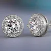 Cubic Zircon Diamond Stud Brincos de Prata Rosa Gold Mulheres Orelha Anéis De Casamento Moda Jóias Presente Will e Sandy