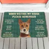 3D Please Remember Australian Shepherd Dog's House Rules Doormat Non Slip Door Floor Mats Decor Porch Doormat 211204