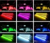 4pcs / 세트 자동차 스타일링 RGB 조명 36leds 72leds 스트립 빛 장식 분위기 램프 원격 제어와 자동 인테리어 액세서리
