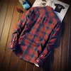 Camisa xadrez de manga longa dos homens inverno quente espesso velo camisa camisa masculina casual flanela camisa homens plus size m-5xl 210527