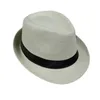 Uomini e donne Panama Cappelli di paglia Fedora Cappelli a tesa avara Cappello morbido per unisex 8 colori Summer Sun Beach