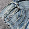 Jeans pour hommes en détresse Biker Ripped Jean Slim Fit Motorcycle Biker Denim Pantal