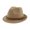 Chapeaux pour femmes Fedora chapeau d'hiver haut laine kaki vert noir Jazz casquettes messieurs chapeaux pour hommes Pamelas Y Tocados Para Bodas