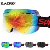 Kış Kayak Gözlüğü Unisex Snowboard Gözlüğü Dişli Kayak Sporu Yetişkin Gözlük Buğu Önleyici UV Lens ABS Kayak Maskesi Açık Spor 220.110