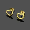 Moda Hollow Heart Stud Kolczyk w Silver Gold Rose Color, 10mm Rozmiar, styl biżuterii marki