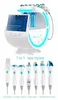 Portable 7in1 Hydra Facial Microdermabrassion Ice Blue Magic Mirror Skin Analyzer RF Face Lifting Scrubber Oxygen Sprayer Small Bubble Deep cleaning