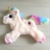 40 cm Kleurrijke LED Unicorn Knuffels Gloeiende Gevulde Dieren Paard Speelgoed Leuke Verlichting Pony Pop Kids Meisjes Kerstmis Birthday Geschenken 745 X2