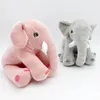 rosa grå elefant dockor mjuk elefant docka plysch leksak hög kvalitet fyllda djur barn födelsedag gåvor
