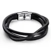 Multi-Layer Cross Woven Läder Chain Armband för män Bangle Kedjor Länk Klassisk Trendig Vintage Male Smycken Mode Mens Födelsedag Party Gift 598724866483