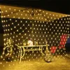 Lawn Lamps 220V 1,5x1,5m 2x3m 6x4m Julnät Ljus utomhus LED MESH String Garden Holiday Party Wedding Fairy Garland