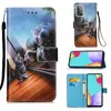 Flip Leather Cases for Samsung A52 A72 A32 A42 A12 S21 Plus 5G A02S Uwaga20 Butterfly Animal Tiger Tower Flower Panda Credit ID Card Slot