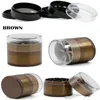 Transparent cover herb grinder 5 layers aluminum alloy tobacco grinders single color smoke accessories cutter crusher for tobacco