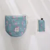 Borsa cosmetica da viaggio da donna a forma di barilotto Coulisse ad alta capacità Elegante borsa per il lavaggio del tamburo Flamingo Stampato Organizer per il trucco Conservazione LLD9859