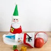 Noel Süslemeleri 2022 Yıl Xmas Hediye Şeker Çanta Süsler Dekor 3D Sevimli Kawaii Örme Bez Bebek Apple Cebi