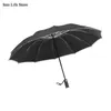 Automatisk LED Light Folding Paraplyer Rain Women Luxury Reverse Sun Clear Paraply Car UV Windproof Parasols 12K Present