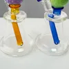 Rechte Perc N Gaten 6.8 Inch Hoofddichte Waterpijpen Balvorm Waterleidingen 14mm Vrouwelijke Gezamens uitlopende Mondstuk Olie DAB Rigs Glass Bong