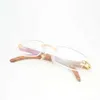 Occhiali da sole in bufalo naturale bianco nero uomo specchio in legno senza piede gafas per la guida di occhiali trasparenti telaio Oculos sfumature 0129668281