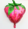 200PCS / Lot 72x58cm Cartoon Strawberry Balloons Folie Ballong Födelsedagsfest Bröllopsdekoration Tillbehör Kids Classic Toy