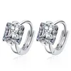 Silver 925 Earrings Solitaire 7mm CZ Zirconia Diamond Charm Stud Earring For Women Girl Sent Gift Box EH5897051895