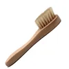 Brosses de nettoyage pour le visage, poils naturels, pour brossage à sec, avec manche en bois, vente en gros