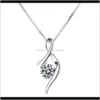 Colliers Pendants Drop Livrot 2021 S925 Sterling Sier Fashion Diamond Zircon Collier accessoires de pendentif en forme de cœur