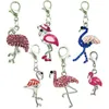 Vendita calda Moda Moda in lega di fascino in lega di aragosta stringa strass mix flamingo charms ciondoli pendenti accessori gioielli
