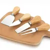 Cheese Knife Set Oak Handle Knife Fork Shovel Kit Graters Baking Cheese Pizza Slicer Cutter Set DAW415