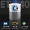 AUN العارض FULL HD 1080P ET40 Android 9 Beasher LED مصغرة 4K فك التشفير الفيديو للمنزل مسرح سينما موبايل 210609