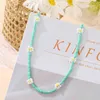 Modyle Nya Korea Lovely Daisy Flowers Färgglada Beaded Charm Statement Korta Choker Halsband för Kvinnor Semester Smycken G1206