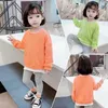 Spring Autumn Baby Girl Toddler Boys Clothes Fashion Kids Clothes 2pcs Hoodies Loose Broken Hole Pants Children Clothing Set Y0909