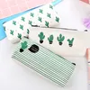 Verse Kawaii Cactus Potlood Case Koreaanse Canvas Potloodzak Hoge Capaciteit Potlood Pouch School Office Home Storage Supplies Briefpapier