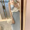 Korobov Spring Summer New Strapless Off Shoulder Women Dress Slim Party Night Club Dresses Slim Korean Hit Color Vestidos 210430