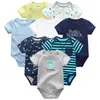 Erkek Bebek Giysileri 8 adet / takım Unisex Doğan Kız Tulum Roupas De Bebe Pamuk Tulumlar Kısa Kollu Toddler Onesies Giyim 211011