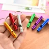 2021 Wholesale Aluminum Alloy Whistle Mini Keyring Keychain Whistle Outdoor Emergency Alarm Survival Sport Camping Hunting Metal Whistles DH9654