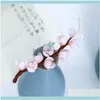 Hair Jewelryhair Clips & Barrettes Getnoivas Vintage Chinese Style Flower Shape Stick Clip Headdress Handmade Pin Jewelry Aessories Sl Drop