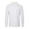 American foreign trade men's long sleeved T-shirt lapel bear embroidery spring and autumn cotton solid color business