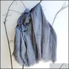 Kapelusze okładowe, szaliki Rękawiczki Moda AessorJapanese Styl Ciepły Soft Japanese Cool Cotton Tassel Crinkled Scarf Men Scarfs Drop Dostawa 2